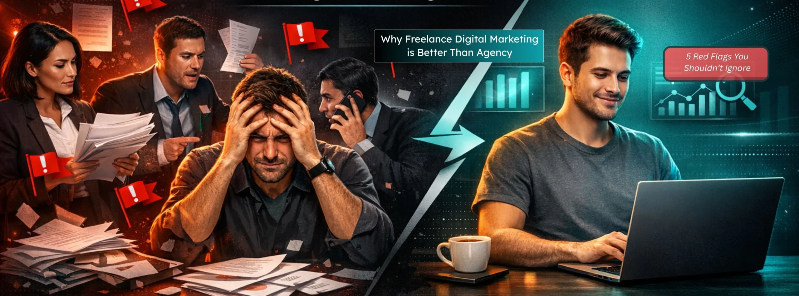 Why Freelance Digital Marketing is Better Than Agency (5 Red Flags)